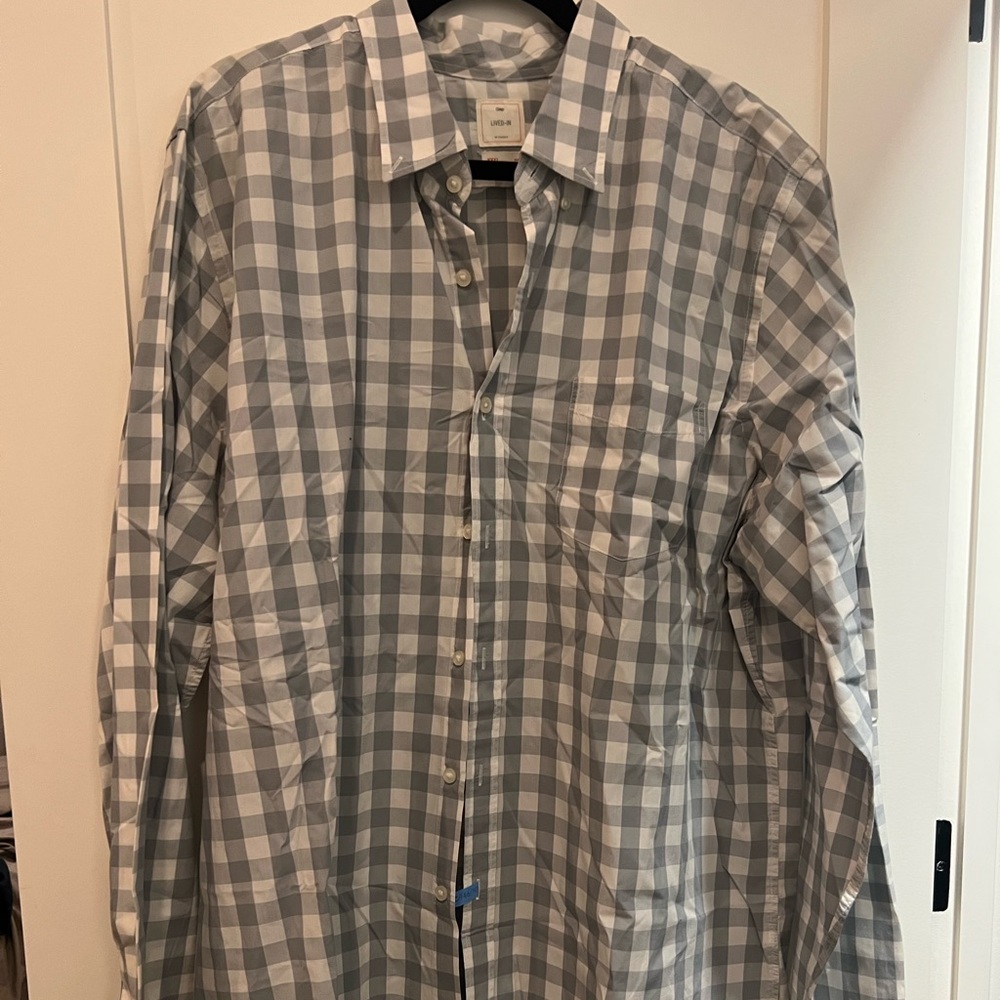 Gap Lived In Mens Long Sleeve Shirt XXXL Tall